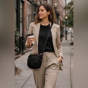 Sherpani Black Crossbody Bag Minimalist Sporty